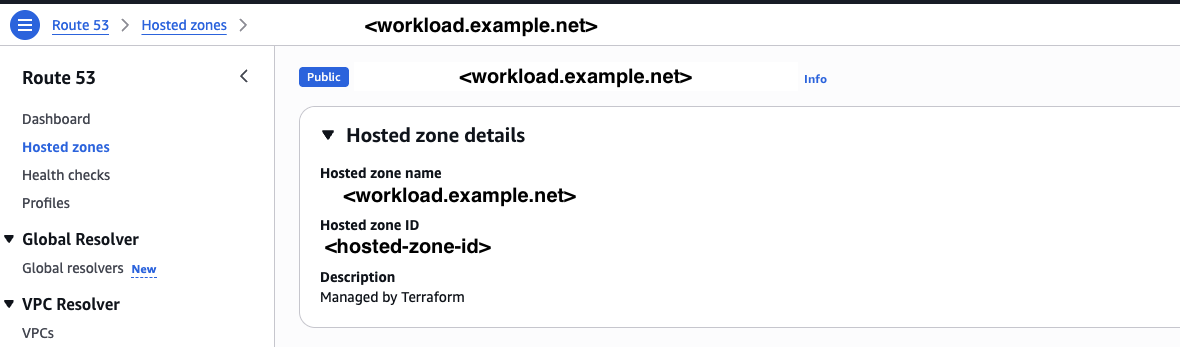 Public hosted zone details